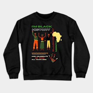 Black history month cute graphic design artwork Crewneck Sweatshirt